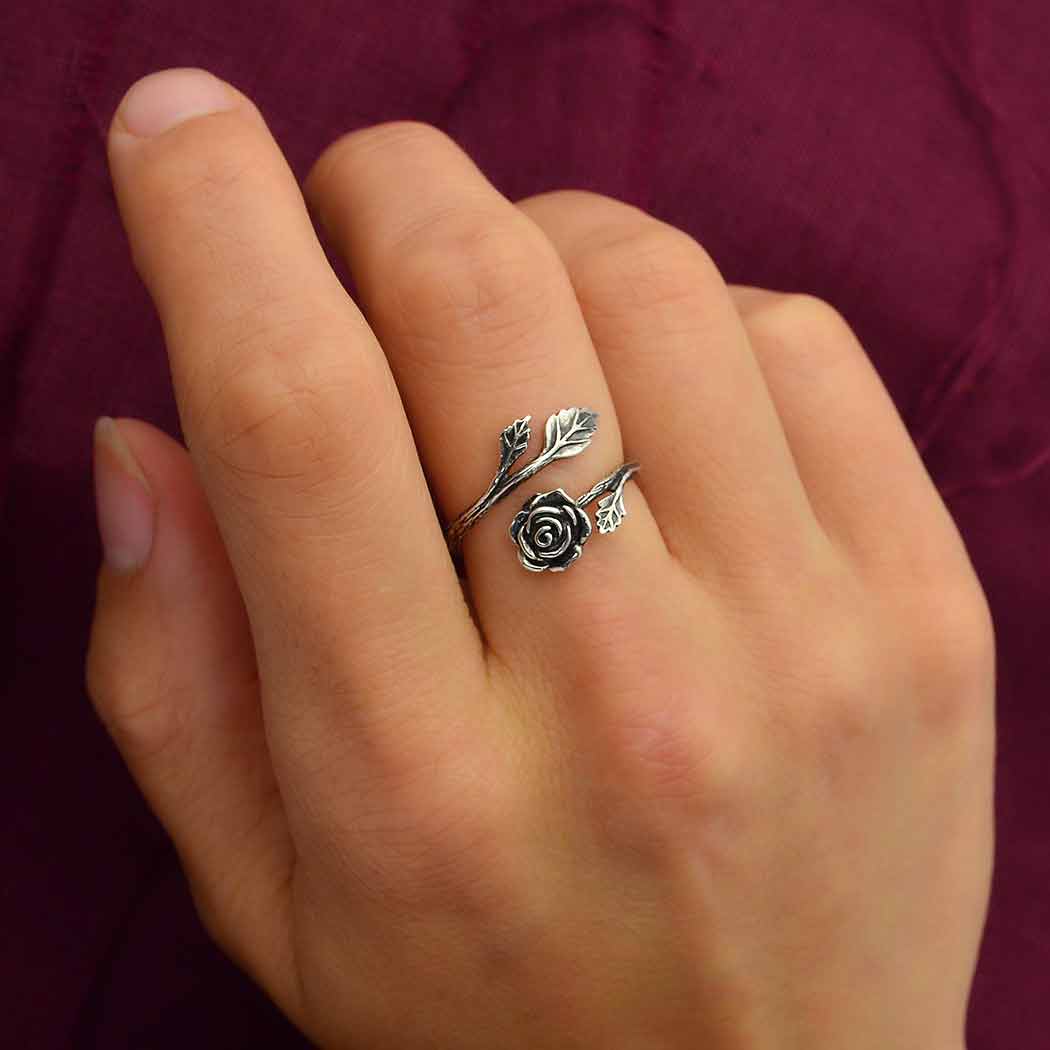 Rose Sterling Silver Ring – Nanditara